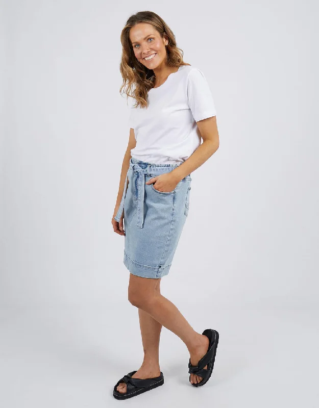 Elm Gracie Denim Skirt Mid Blue