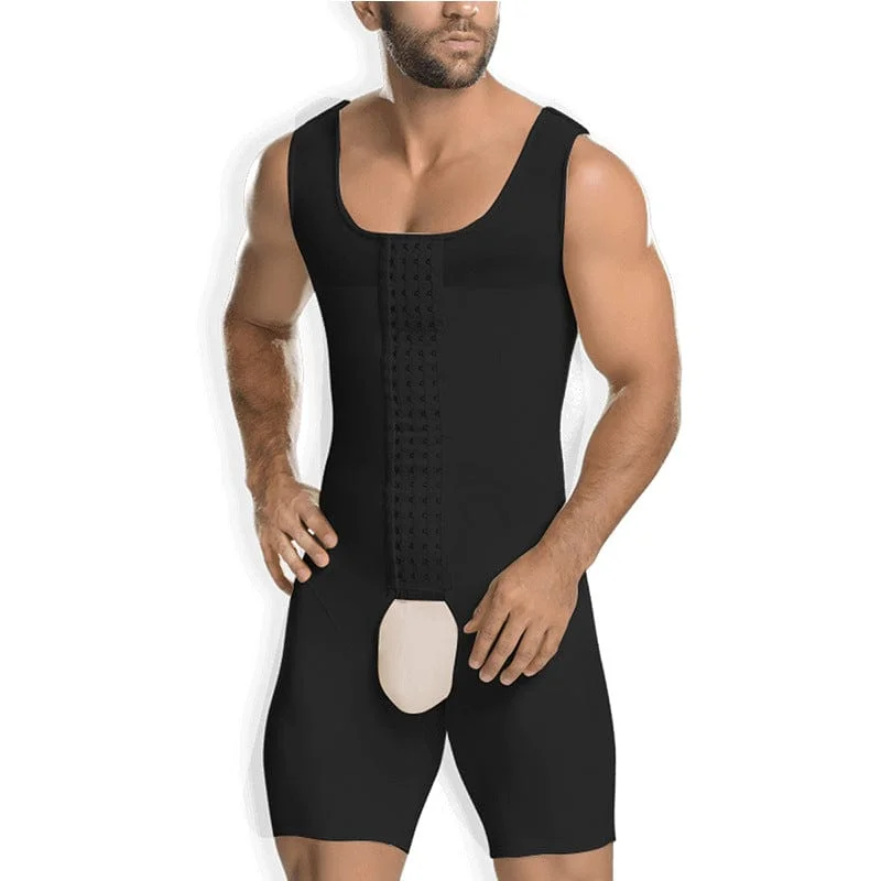 Men Bodysuit Waist Trainer Compression Shaper